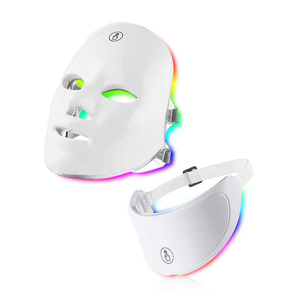 Sparkle Ritual LED Glow Mask glowing - face and neck kit