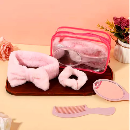Sparkle Spa Night Set — contents on wooden tray